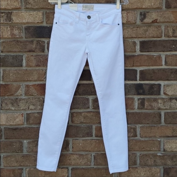 NWT Current/Elliott White The Stiletto Ankle Skinny Jeans Size 26 - Picture 2 of 11